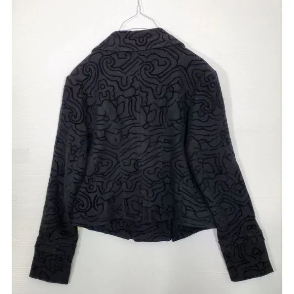 NWT Vertigo Paris Women's Black Wool Modern Day Pea Coat Size XL 1122 - Picture 10 of 13